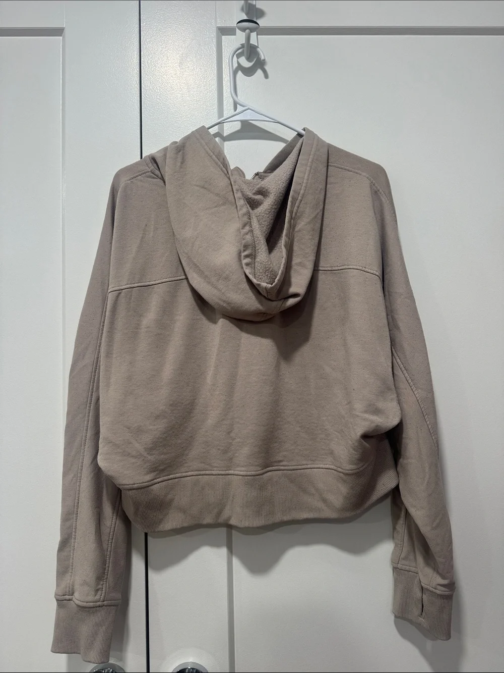 Danskin Beige Zip-Up Fleece Hoodie - Picture 3 of 3